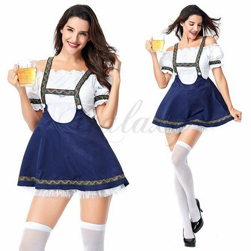ハロウィン ビールガール ドイツ 可愛い メイド服 吊りスカート 民族衣装 コスプレ衣装 Ps3601 Ps3601 通販 Lineポイント最大0 5 Get Lineショッピング