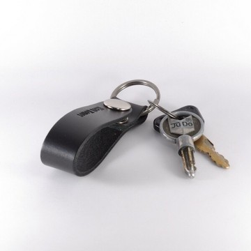 鑰匙圈 真皮 皮革 長版 黑 -Mark Honor【全壘打跨店最高20%點數回饋】