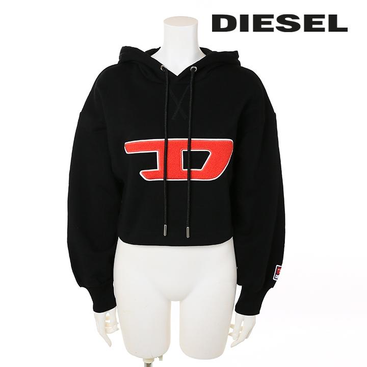 ディーゼル DIESEL 長袖フードパーカー レディース ビッグロゴ