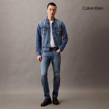 【Calvin Klein】 CK Coolmax 修身牛仔褲_藍色
