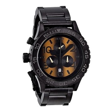 NIXON The 40-20 CHRONO 強眼魅力運動腕錶(鋼帶-咖啡)