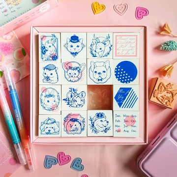 Lara動物日附手帳印章組