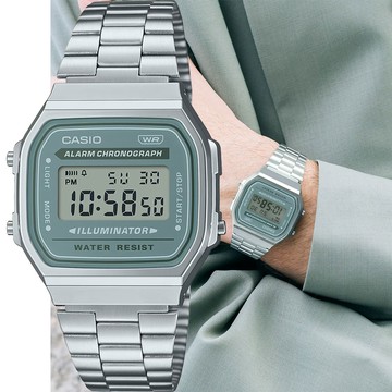 CASIO 卡西歐 學生錶 復刻方型電子錶 手錶(A168WA-3AY)