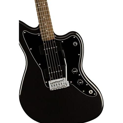 フェンダーSquier Affinity Jazzmaster Metallic Black Bundle with Frontman 10G A