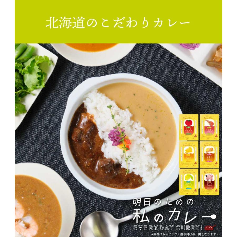 丸市岡田商店 明日のための私のカレー 100g 選べる2種セット メール便 送料無料 レトルトカレー ご当地 北海道産 お歳暮 御歳暮 クリスマス