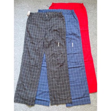 外貿美式大碼時尚男士春夏款透氣復古格子嘻哈滑板休閑直筒長褲