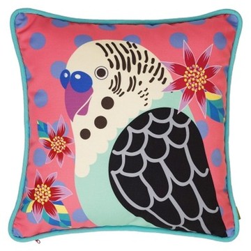 GINGER │ 丹麥泰國設計－夜鶯印花絨布抱枕不含枕芯