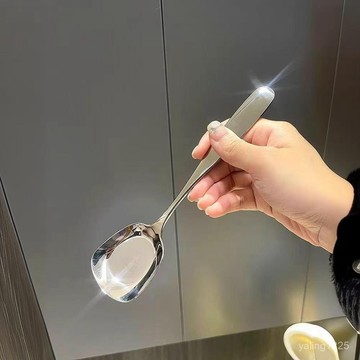 臺灣出貨⚡四支裝】不銹鋼湯勺調羹加厚平底方頭勺長柄加深飯勺湯匙 UTPI