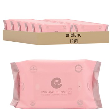 enblanc 輕柔木槿花 純水濕紙巾隨身包  1入  12包