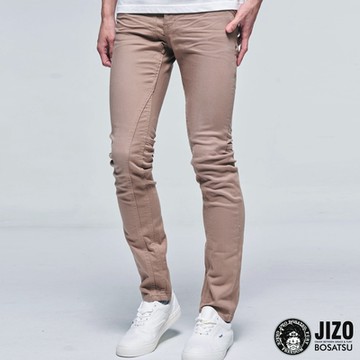 地藏小王 BLUE WAY – 澈牙剪接彈性低腰窄直褲