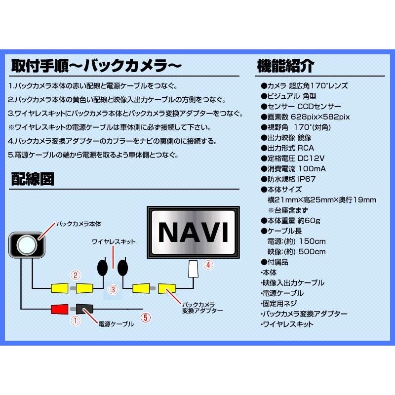 NSZT-Y64T 対応 サイドカメラ + バックカメラ ワイヤレスキット付 set