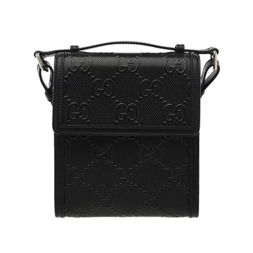 GUCCI 625782 壓花皮革磁吸釦斜背包
