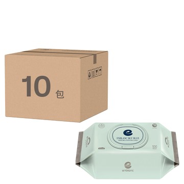 enblanc 幼兒濕紙巾 藍鳶尾花萃取  100張  10包