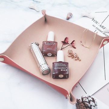 質感家飾Deco | 北歐風格皮革飾品收納盤 (4色)