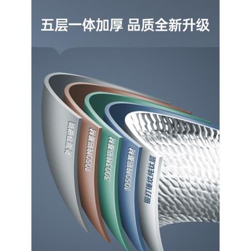 加厚五層無涂層純鈦炒鍋手工鍛打錘紋平底鈦鍋家用燃氣電磁爐通用