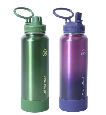 Thermoflask 不鏽鋼保冷保溫瓶 1.2公升 X 2件組 綠+紫
