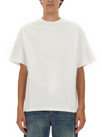 Etro T-shirt With Pegasus Embroidery