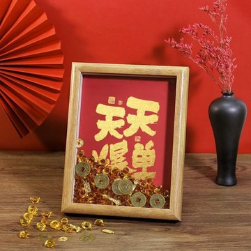 臺灣出貨🔥中式天天爆單公司辦公桌好寓意文字擺件小元寶實物填充物臺麵擺臺 桌麵擺件開業喬遷 招財擺件 爆單擺件