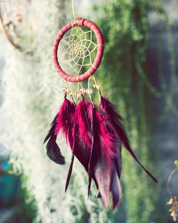 赤金(獨家設計)  捕夢網 成品 - 深紅色  交換禮物