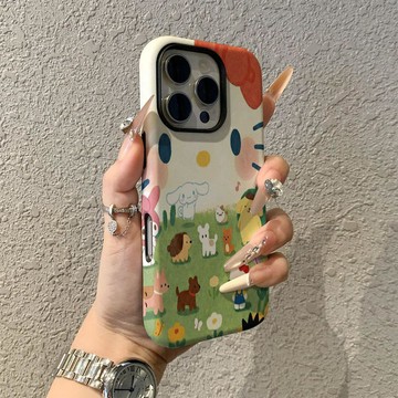 萌星合照適用蘋果17promax手機殼iPhone16pro卡通15pro女13可愛14