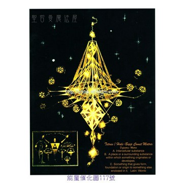正版 Bryan De Flores能量催化圖A117號- 四面體3/光之飛船(載具)~ 基督之星與新的潛能 (潛能)