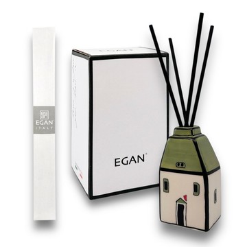 義大利EGAN- 歐式小屋系列 擴香瓶 香氛罐 綠色 6x11CM