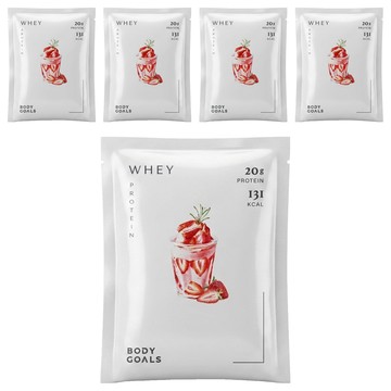 BODY GOALS 多效乳清蛋白飲 草莓牛奶  31g  5個