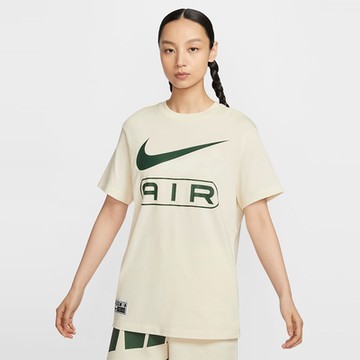 NIKE 短袖上衣 女款  運動 落肩 寬鬆 AS W NSW TEE AIR BF SP24 米白綠 FV8003-110