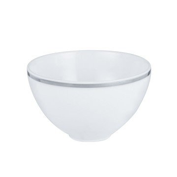 陶瓷碗/骨瓷碗 【LEGLE】法國如意口湯碗D9.4cm-銀邊