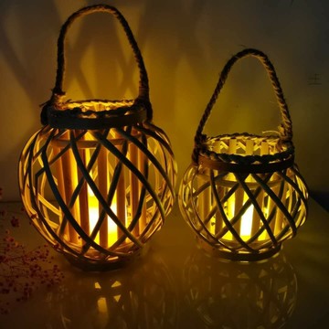 越南燈籠庭院家居燈籠掛件裝飾漢服手持物拍照道具手工柳編燈籠