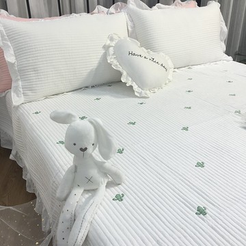 新款夾棉床蓋單件榻榻米加厚絎縫床單三件套四季通用網紅炕蓋