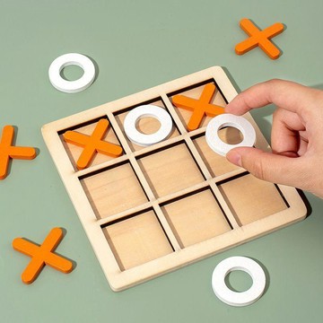 ✅【臺灣出貨】迷你木製XO井字棋玩具兒童益智邏輯思維訓練雙人互動早教大腦開發