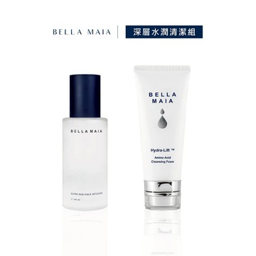 【蓓拉瑪雅 Bella Maia】緊膚保溼水凝露 100ml+胺基酸潔顏蜜100ml 洗面乳 保濕 精華液 神經醯胺