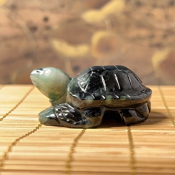 【吉祥‧長壽】飄花翡翠烏龜 | 天然A貨翡翠 | 送禮