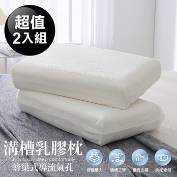 二入組 / 溝槽工學乳膠枕 / HOYACASA