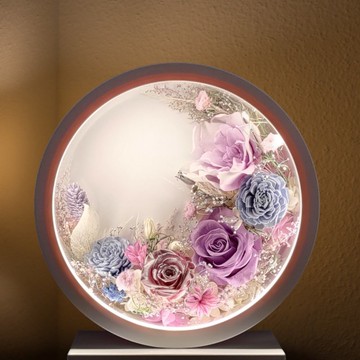 Oborozuki永生花月圓花燈 - 若紫