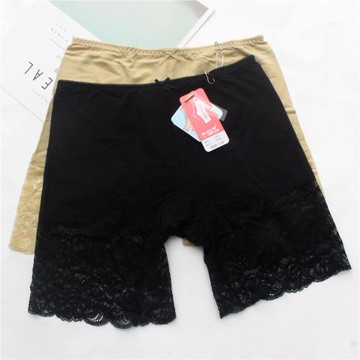 彩田高腰安全褲防走光女士夏薄蕾絲三分褲打底保險褲莫代爾31088