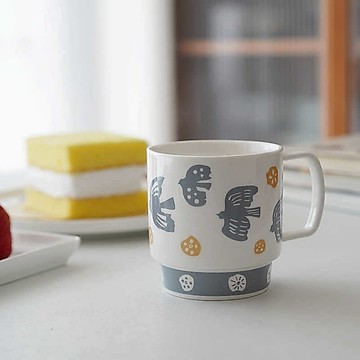 現貨 日本製 小倉陶器 北歐風 陶瓷碗盤 盒裝 送禮 馬克杯 豆皿 飛鳥 貓咪 杯子 小碟子 Nordic 日本進口