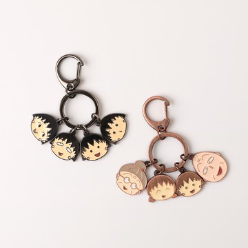 櫻桃小丸子串串鑰匙圈- Norns 正版授權 櫻桃小丸子 小丸子同學與家人 表情包公仔吊飾 鑰匙圈