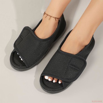 闆娘推薦🌈魔術貼調節網布棉鞋,單排,前後可調節包頭,魔術貼調節網布棉鞋