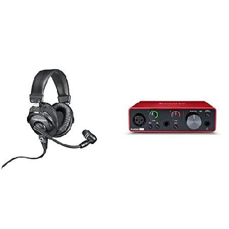 Audio-Technica BPHS1 Broadcast Stereo Headset with Dynamic Cardioid Boom Mic ＆ Focusrite Scarlett Solo (3rd Gen) USB Audio Interface with Pro Tools