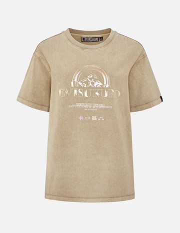 Multi Foil Print Pigment Dye T-shirt