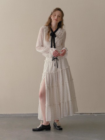 LB Heart Dot Slit Skirt