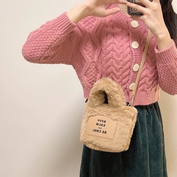包包女秋冬2025新款時尚毛絨水桶包毛毛包高級質感手提斜跨單肩包