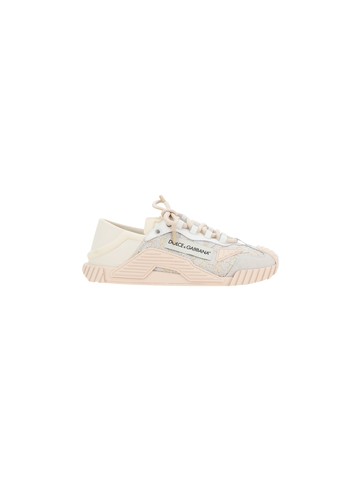Dolce & Gabbana Leather And Lace Sneakers
