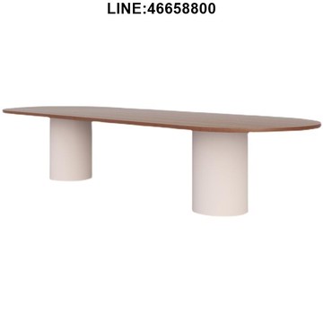 公司貨 免運速發 開立發票 茶桌椅組 餐桌椅組 飯桌 原木辦公電腦桌子實木會議桌個性奶油風橢圓形餐桌大板桌工作臺