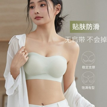 無肩帶內衣女 聚攏內衣 小胸顯大 防滑 裹胸 上託 防下垂內衣 防走光 無痕內衣 抹胸 薄款 隱形 美背內衣 文胸罩