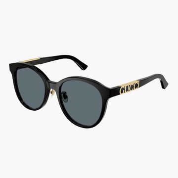 【GUCCI 古馳】圓形膠框太陽眼鏡(GG1191SK-003)