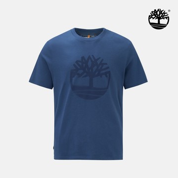 Timberland 男款藍色LOGO短袖T恤|A6281EYO