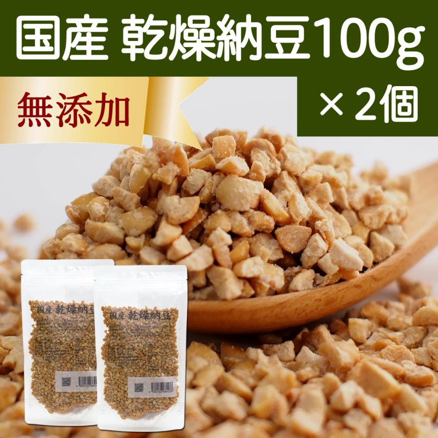 乾燥納豆 100g×2個 ドライ納豆 ひきわり納豆 無添加 犬 国産